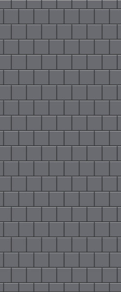 Grey Large Squares Acrylic Shower Wall Panel 2440mm x 1220mm (3mm Thick) - CladdTech