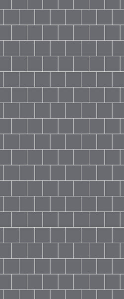 Grey Large Squares Acrylic Shower Wall Panel 2440mm x 1220mm (3mm Thick) - CladdTech
