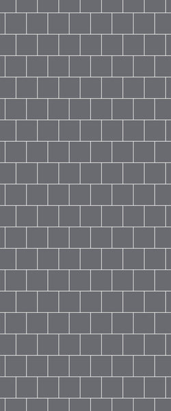 Grey Large Squares Acrylic Shower Wall Panel 2440mm x 1220mm (3mm Thick) - CladdTech