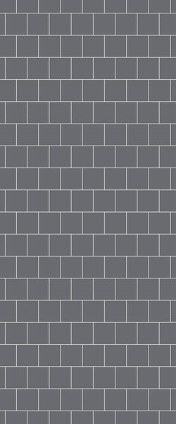 Grey Large Squares Acrylic Shower Wall Panel 2440mm x 1220mm (3mm Thick) - CladdTech