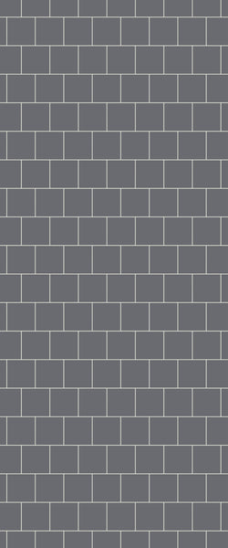 Grey Large Squares Acrylic Shower Wall Panel 2440mm x 1220mm (3mm Thick) - CladdTech