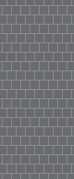 Grey Large Squares Acrylic Shower Wall Panel 2440mm x 1220mm (3mm Thick) - CladdTech