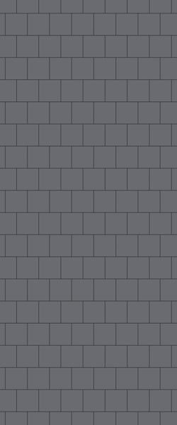 Grey Large Squares Acrylic Shower Wall Panel 2440mm x 1220mm (3mm Thick) - CladdTech