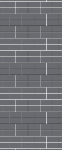 Grey Brickbond Acrylic Shower Wall Panel 2440mm x 1220mm (3mm Thick) - CladdTech
