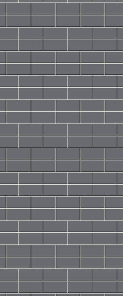 Grey Brickbond Acrylic Shower Wall Panel 2440mm x 1220mm (3mm Thick) - CladdTech
