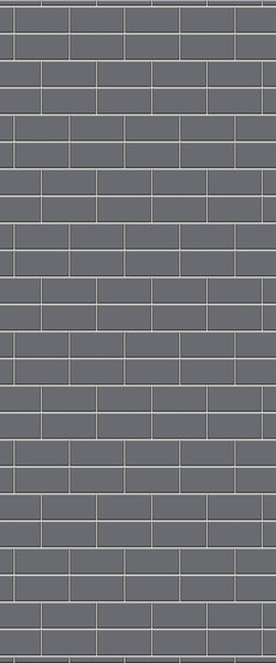 Grey Brickbond Acrylic Shower Wall Panel 2440mm x 1220mm (3mm Thick) - CladdTech