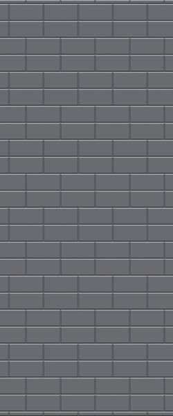 Grey Brickbond Acrylic Shower Wall Panel 2440mm x 1220mm (3mm Thick) - CladdTech
