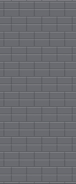 Grey Brickbond Acrylic Shower Wall Panel 2440mm x 1220mm (3mm Thick) - CladdTech