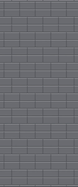 Grey Brickbond Acrylic Shower Wall Panel 2440mm x 1220mm (3mm Thick) - CladdTech