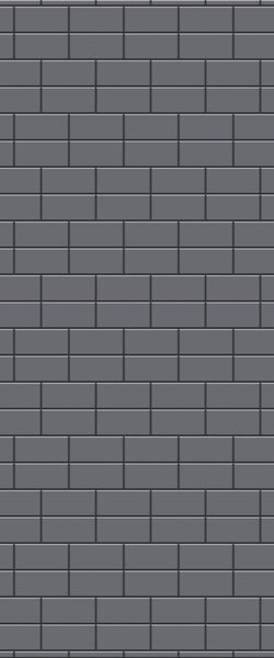Grey Brickbond Acrylic Shower Wall Panel 2440mm x 1220mm (3mm Thick) - CladdTech