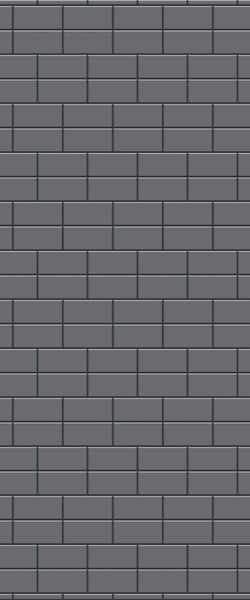 Grey Brickbond Acrylic Shower Wall Panel 2440mm x 1220mm (3mm Thick) - CladdTech