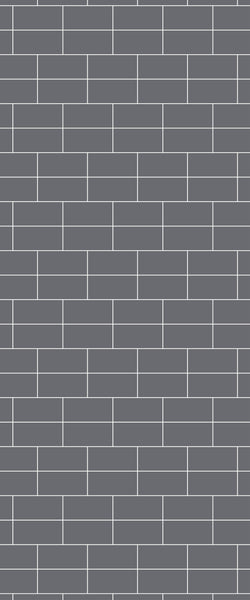 Grey Brickbond Acrylic Shower Wall Panel 2440mm x 1220mm (3mm Thick) - CladdTech