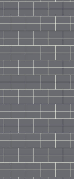 Grey Brickbond Acrylic Shower Wall Panel 2440mm x 1220mm (3mm Thick) - CladdTech