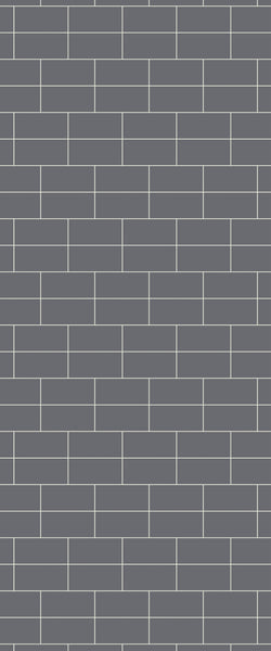 Grey Brickbond Acrylic Shower Wall Panel 2440mm x 1220mm (3mm Thick) - CladdTech