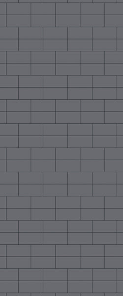 Grey Brickbond Acrylic Shower Wall Panel 2440mm x 1220mm (3mm Thick) - CladdTech