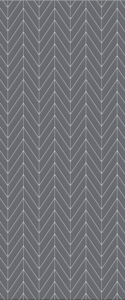 Grey Chevron Acrylic Shower Wall Panel 2440mm x 1220mm (3mm Thick) - CladdTech