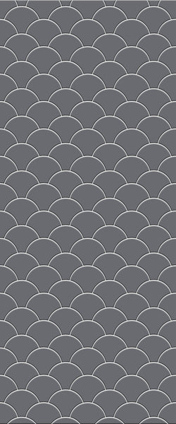 Grey Fishscales Acrylic Shower Wall Panel 2440mm x 1220mm (3mm Thick) - CladdTech