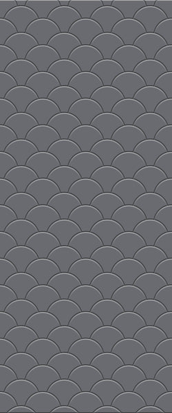 Grey Fishscales Acrylic Shower Wall Panel 2440mm x 1220mm (3mm Thick) - CladdTech