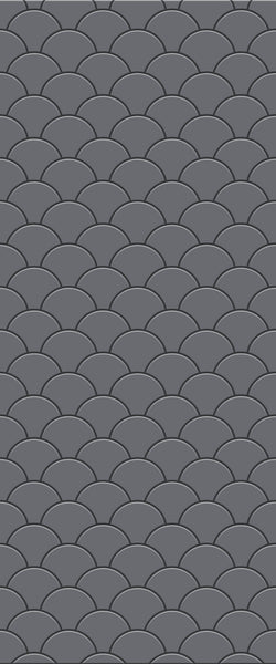 Grey Fishscales Acrylic Shower Wall Panel 2440mm x 1220mm (3mm Thick) - CladdTech
