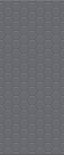 Grey Hexagon Acrylic Shower Wall Panel 2440mm x 1220mm (3mm Thick) - CladdTech