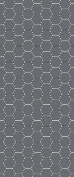 Grey Hexagon Acrylic Shower Wall Panel 2440mm x 1220mm (3mm Thick) - CladdTech