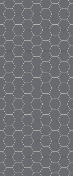 Grey Hexagon Acrylic Shower Wall Panel 2440mm x 1220mm (3mm Thick) - CladdTech