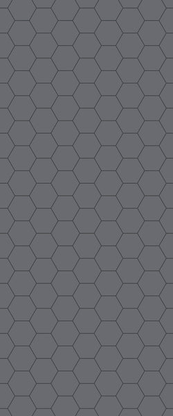 Grey Hexagon Acrylic Shower Wall Panel 2440mm x 1220mm (3mm Thick) - CladdTech