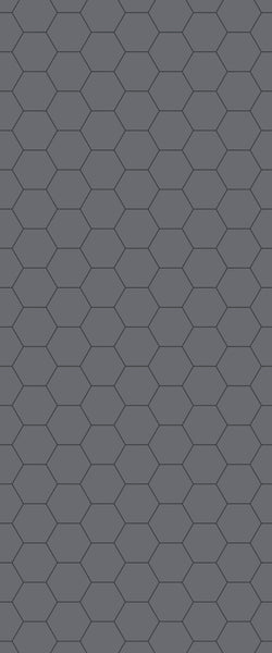 Grey Hexagon Acrylic Shower Wall Panel 2440mm x 1220mm (3mm Thick) - CladdTech