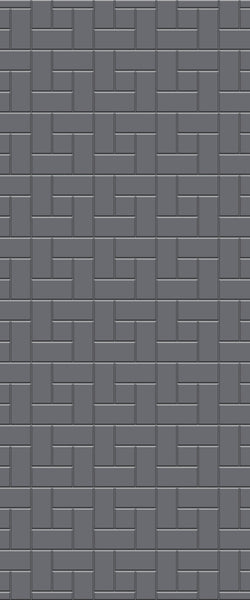 Grey Windmill Acrylic Shower Wall Panel 2440mm x 1220mm (3mm Thick) - CladdTech