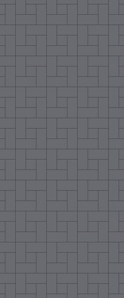 Grey Windmill Acrylic Shower Wall Panel 2440mm x 1220mm (3mm Thick) - CladdTech