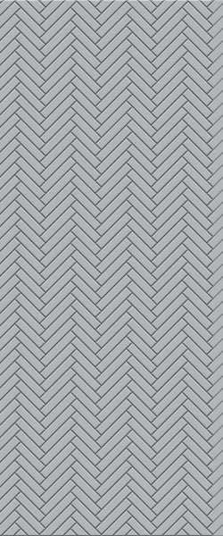 Grey Single Herringbone Tile Acrylic Shower Wall Panel 2440mm x 1220mm (3mm Thick) - CladdTech