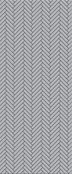 Grey Single Herringbone Tile Acrylic Shower Wall Panel 2440mm x 1220mm (3mm Thick) - CladdTech