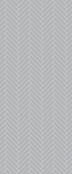 Grey Double Herringbone Tile Acrylic Shower Wall Panel 2440mm x 1220mm (3mm Thick) - CladdTech