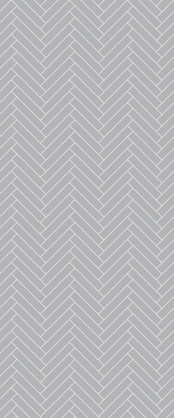 Grey Double Herringbone Tile Acrylic Shower Wall Panel 2440mm x 1220mm (3mm Thick) - CladdTech