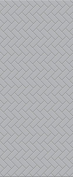 Grey Diagonal Herringbone Tile Acrylic Shower Wall Panel 2440mm x 1220mm (3mm Thick) - CladdTech