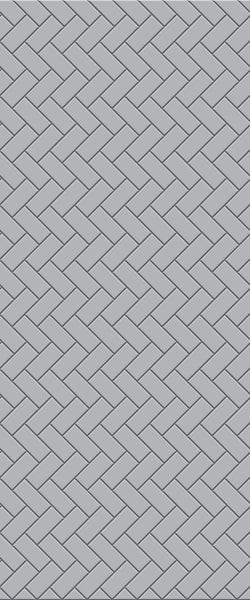 Grey Diagonal Herringbone Tile Acrylic Shower Wall Panel 2440mm x 1220mm (3mm Thick) - CladdTech