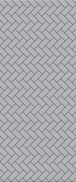 Grey Diagonal Herringbone Tile Acrylic Shower Wall Panel 2440mm x 1220mm (3mm Thick) - CladdTech