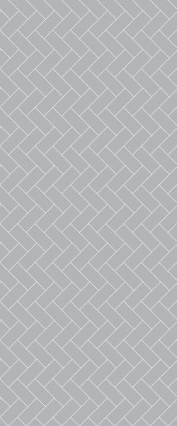 Grey Diagonal Herringbone Tile Acrylic Shower Wall Panel 2440mm x 1220mm (3mm Thick) - CladdTech