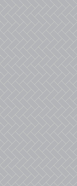 Grey Diagonal Herringbone Tile Acrylic Shower Wall Panel 2440mm x 1220mm (3mm Thick) - CladdTech