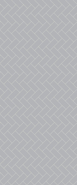 Grey Diagonal Herringbone Tile Acrylic Shower Wall Panel 2440mm x 1220mm (3mm Thick) - CladdTech