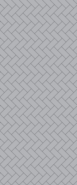 Grey Diagonal Herringbone Tile Acrylic Shower Wall Panel 2440mm x 1220mm (3mm Thick) - CladdTech