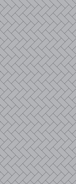 Grey Diagonal Herringbone Tile Acrylic Shower Wall Panel 2440mm x 1220mm (3mm Thick) - CladdTech