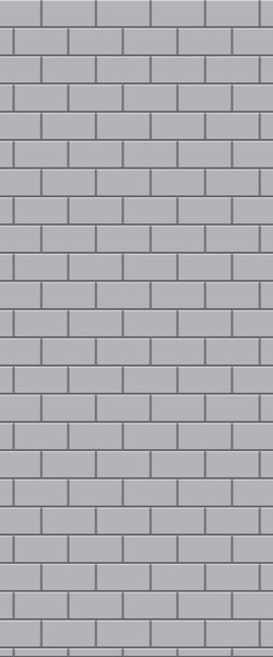 Grey Brick Tile Acrylic Shower Wall Panel 2440mm x 1220mm (3mm Thick) - CladdTech