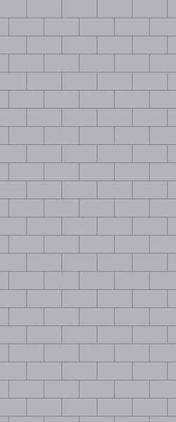 Grey Brick Tile Acrylic Shower Wall Panel 2440mm x 1220mm (3mm Thick) - CladdTech