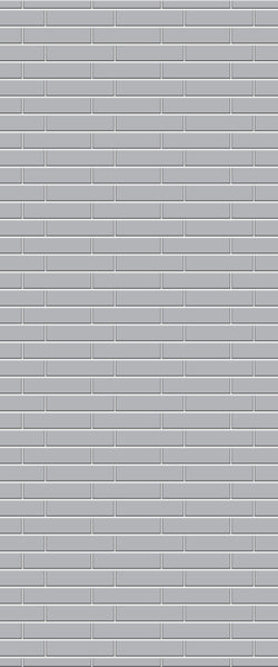 Grey Brickslips Acrylic Shower Wall Panel 2440mm x 1220mm (3mm Thick) - CladdTech