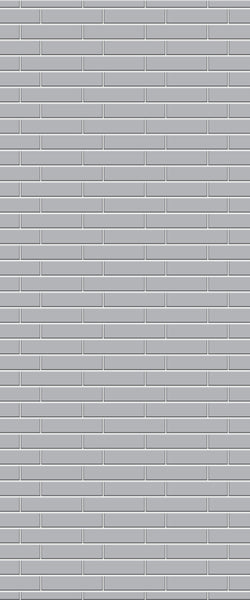 Grey Brickslips Acrylic Shower Wall Panel 2440mm x 1220mm (3mm Thick) - CladdTech