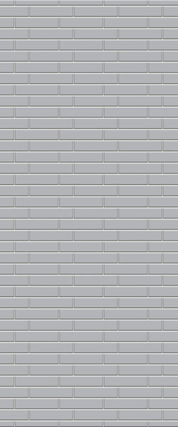 Grey Brickslips Acrylic Shower Wall Panel 2440mm x 1220mm (3mm Thick) - CladdTech