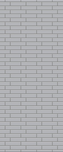 Grey Brickslips Acrylic Shower Wall Panel 2440mm x 1220mm (3mm Thick) - CladdTech