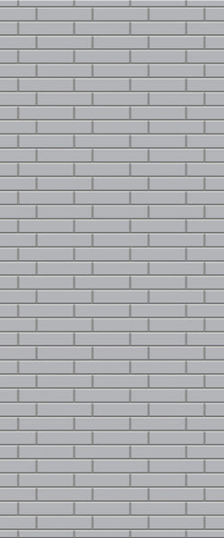 Grey Brickslips Acrylic Shower Wall Panel 2440mm x 1220mm (3mm Thick) - CladdTech