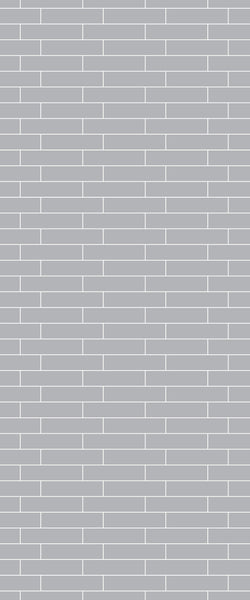 Grey Brickslips Acrylic Shower Wall Panel 2440mm x 1220mm (3mm Thick)